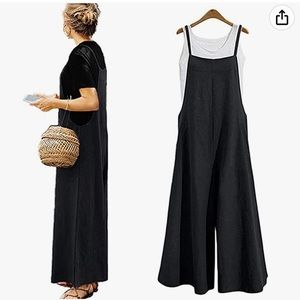 Comfy Black Overalls